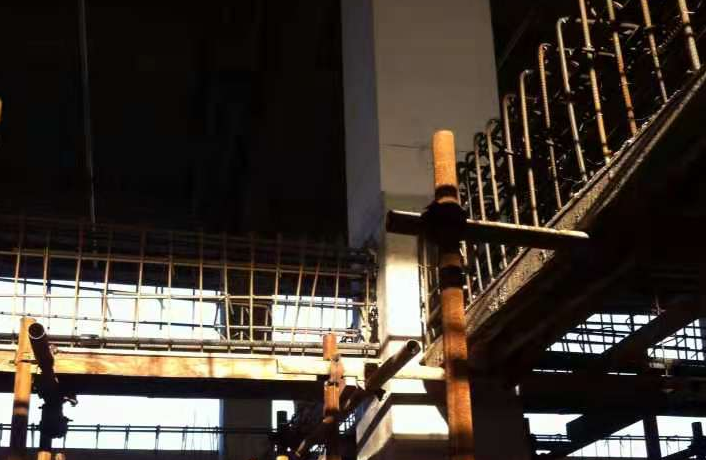 平顶山一厂房梁柱截面加大施工